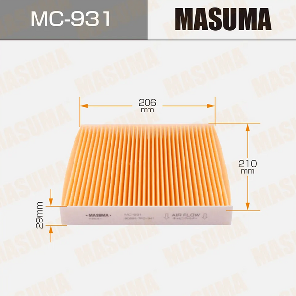 Filtro de aire de cabina, Honda 80291-TF3-E01, Masuma MC-931